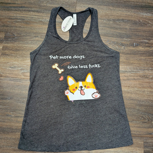 Pet More Dogs Racerback Tank