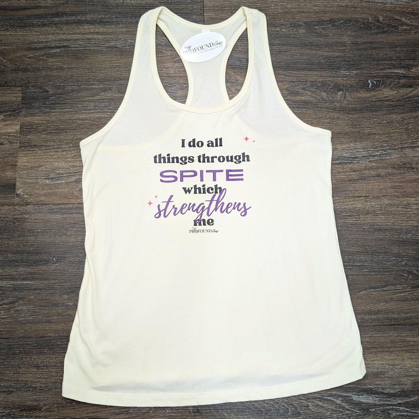 I Do All Things Through SPITE Racerback Tank